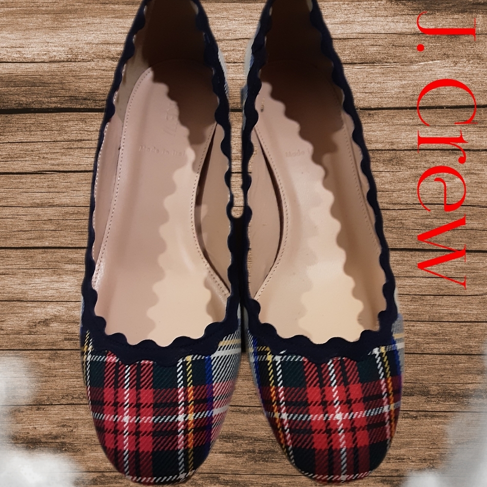 🆕️NIB J. Crew Tartan Heels